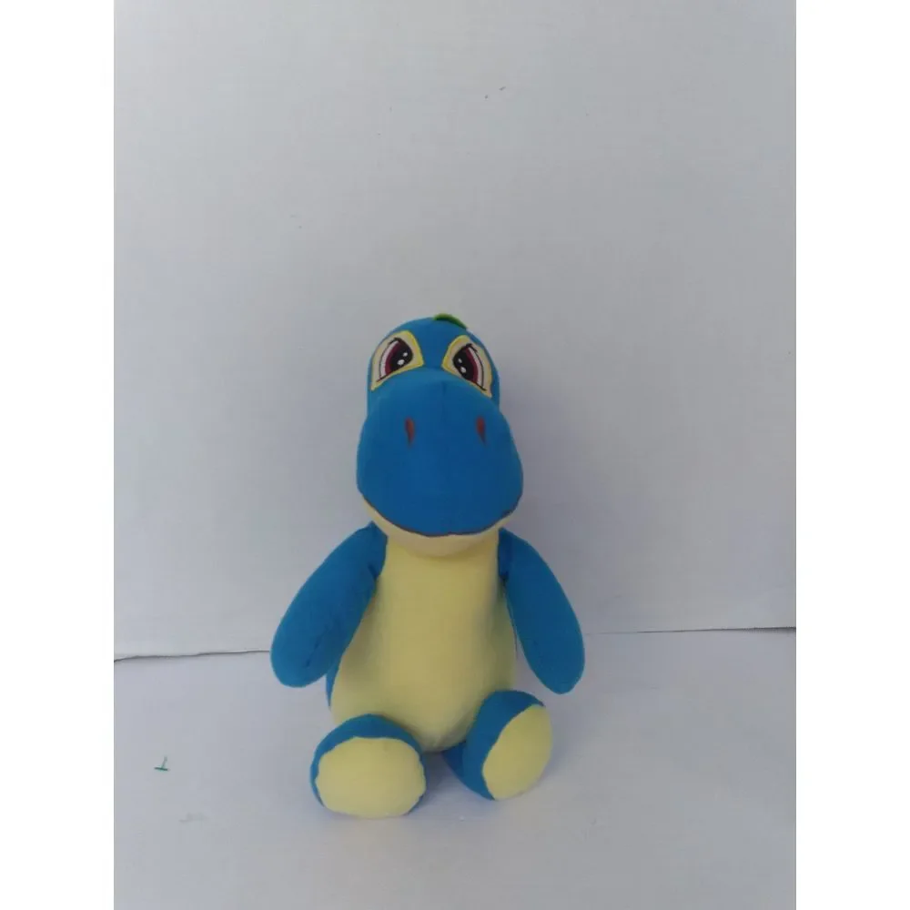 Adorable Blue Dinosaur Plush Toy Soft Stuffed Animal‎ with Green Spikes